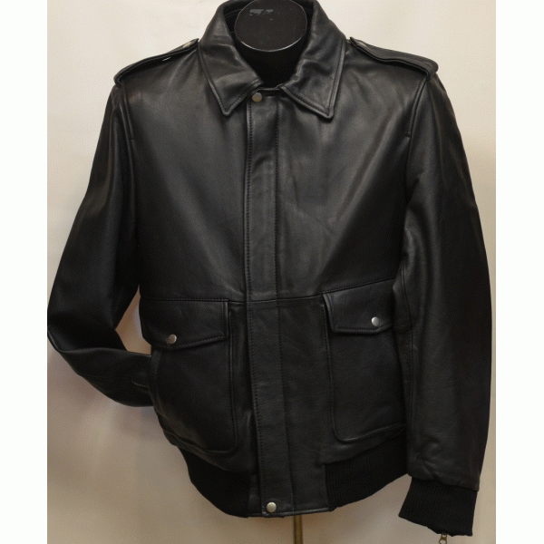 Men naked cowhide Classic bomber Jacket 